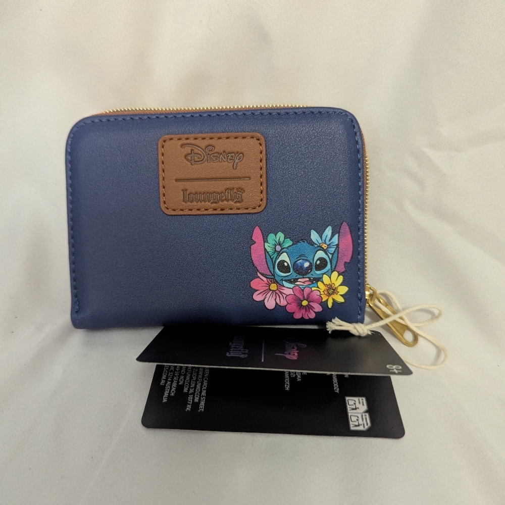 Disney Stitch Loungefly Mini Backpack and Wallet - Picture 9 of 10